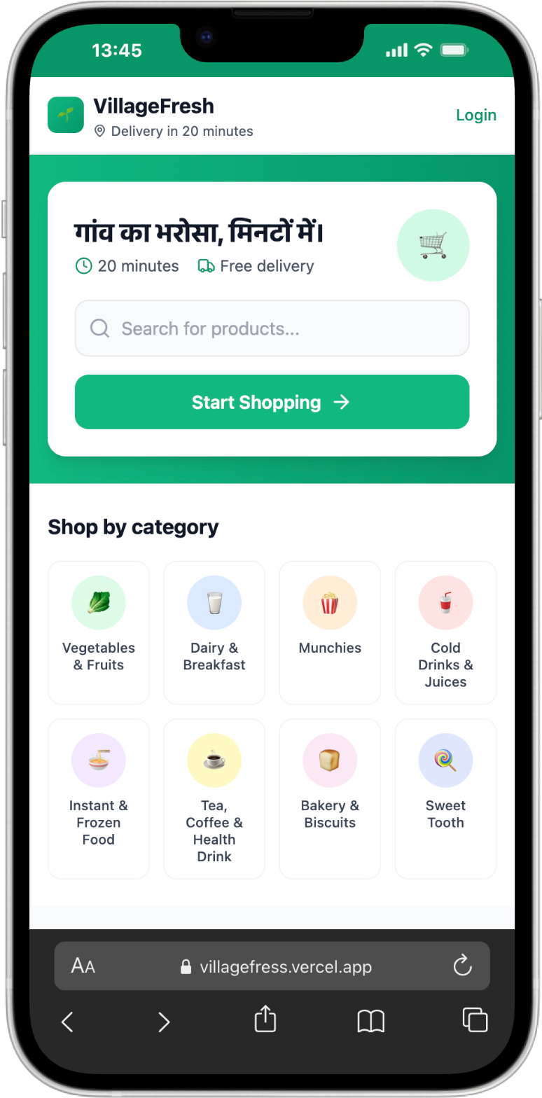Screenshot of Village Fress