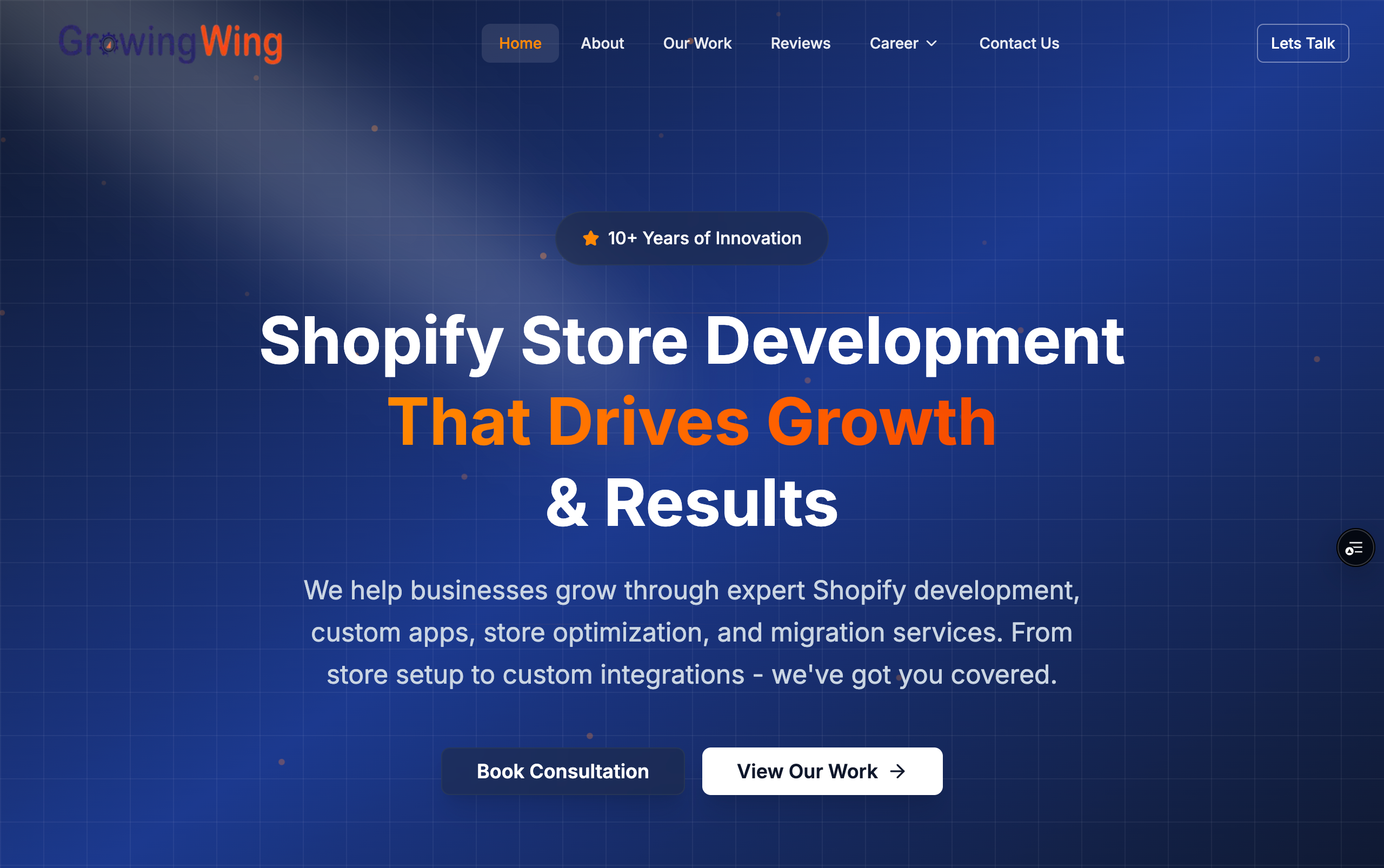 Screenshot of Growingwing