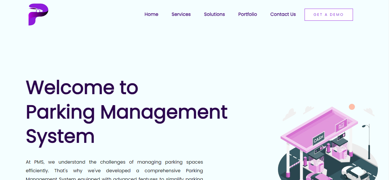 Screenshot of Parking management system